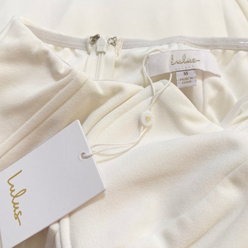 Lulus White Strapless Corset Mermaid Wedding Dress size Medium NWT - Picture 6 of 6